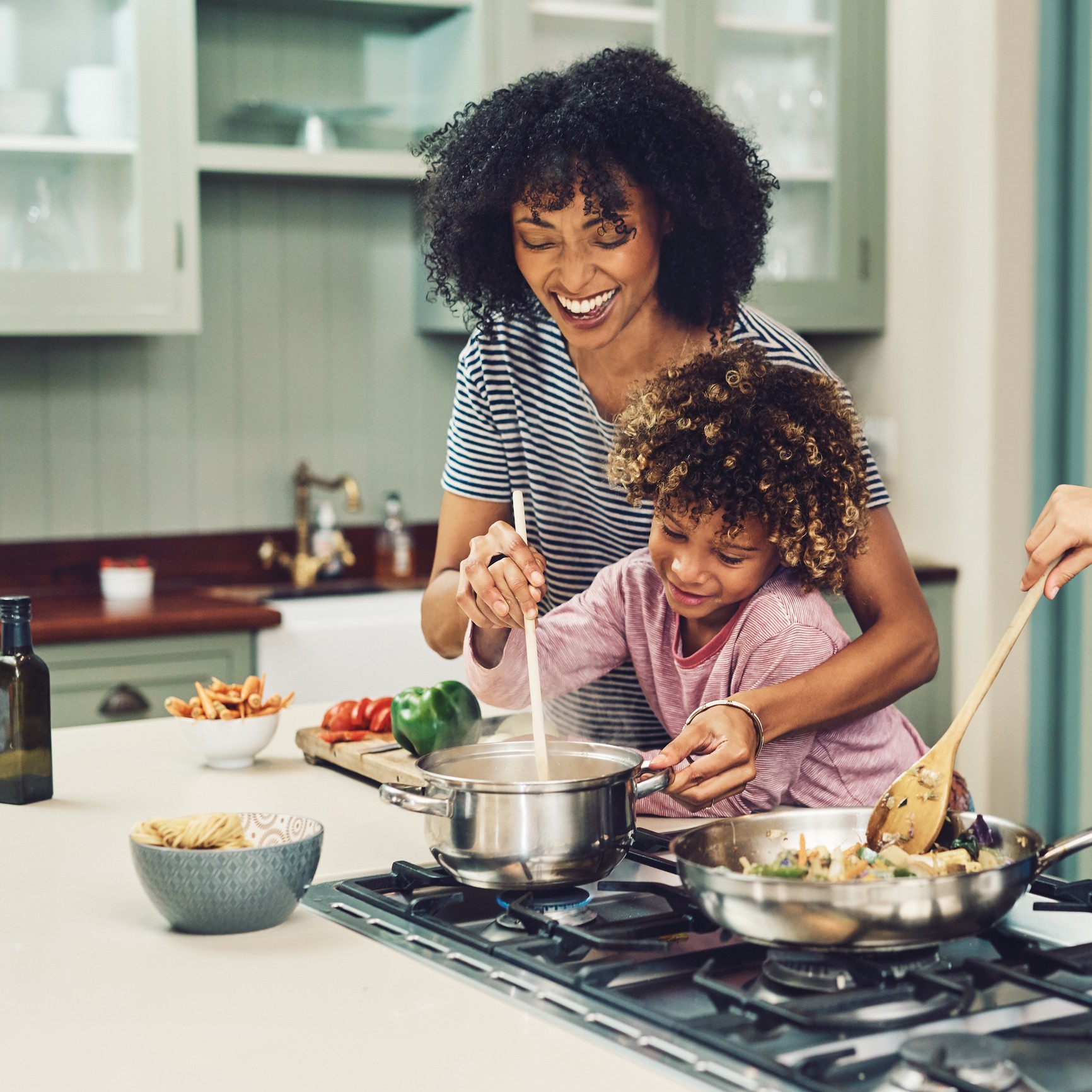 Members cooking delicious meals at home